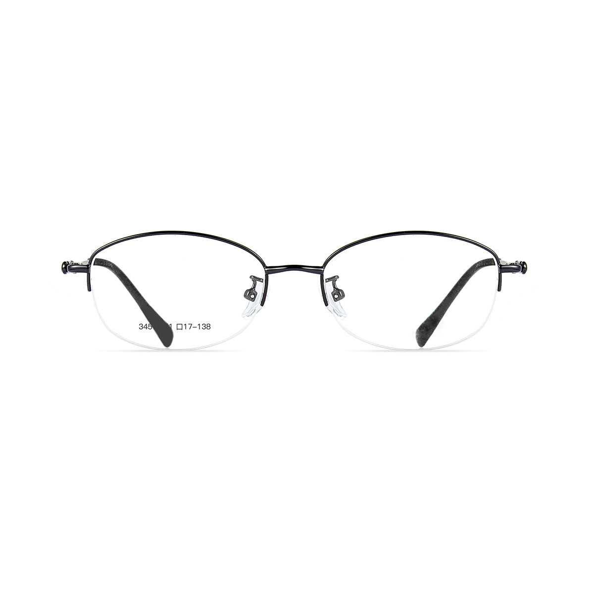 rims and goggles Oval Half Rim Glasses Metal Elegant Reading Glasses for Women VK2158