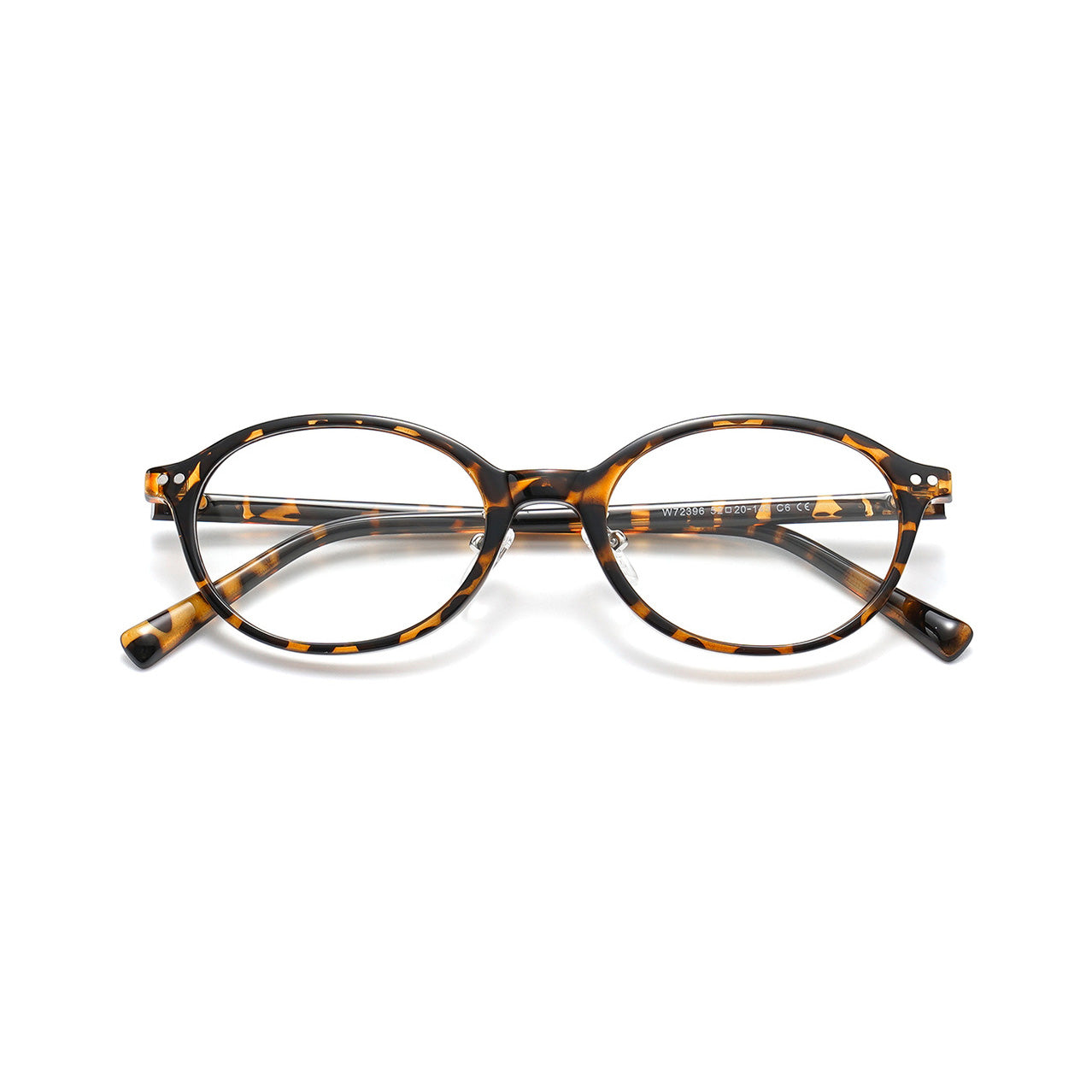 fake goggles Tortoise Oval Prescription Glasses, Full-Rim Frame