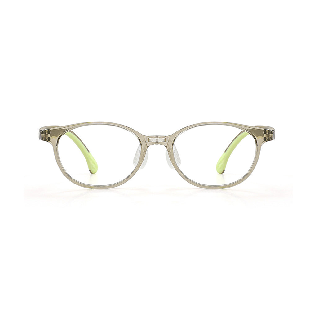 zoom goggles Green Oval Prescription Glasses, Full-Rim Frame