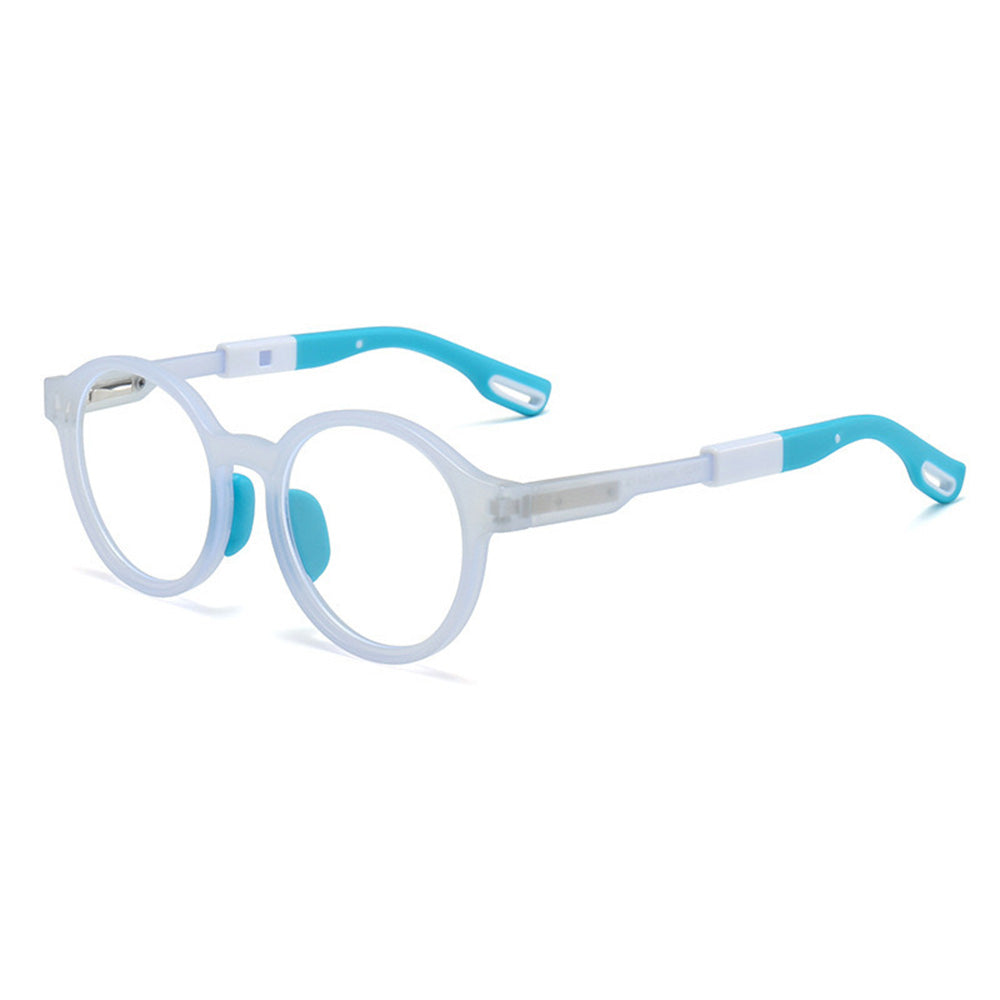 Kids Round Glasses with Spring Hinge Removable Nose Pads VK2134