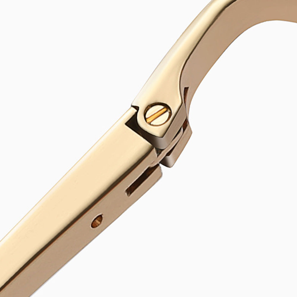 Niche Design Metal Half-Frame Round Glasses Artistic VK2169