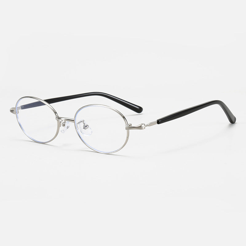 Metal Vintage Oval Glasses Blue Light Blocking VK2188