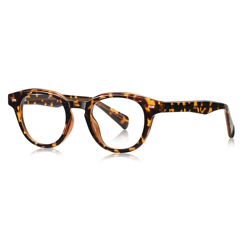 Unisex Faux Wood Round Reading Glasses – Full Clear Lens With Spring Hinges – 1 Or 3 Pairs Available
