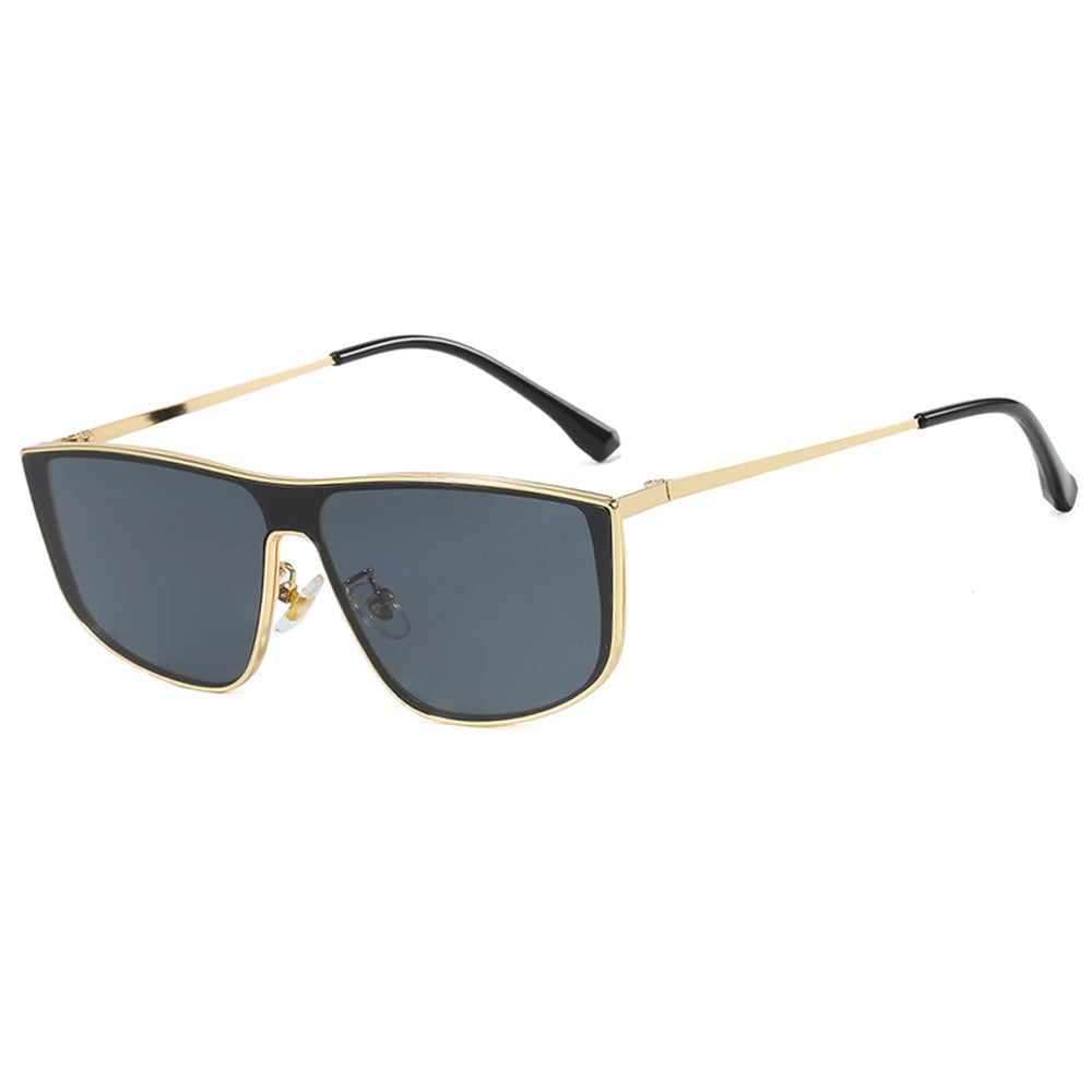 Trendy Y2K One-Piece Lens Metal Sunglasses VK2284