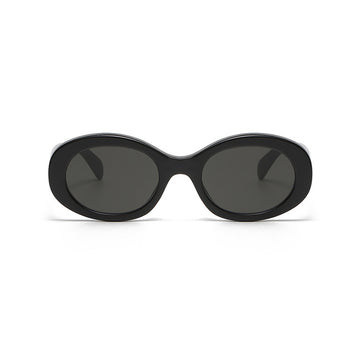 Stylish Oval Acetate Sunglasses with Prescription VK2288