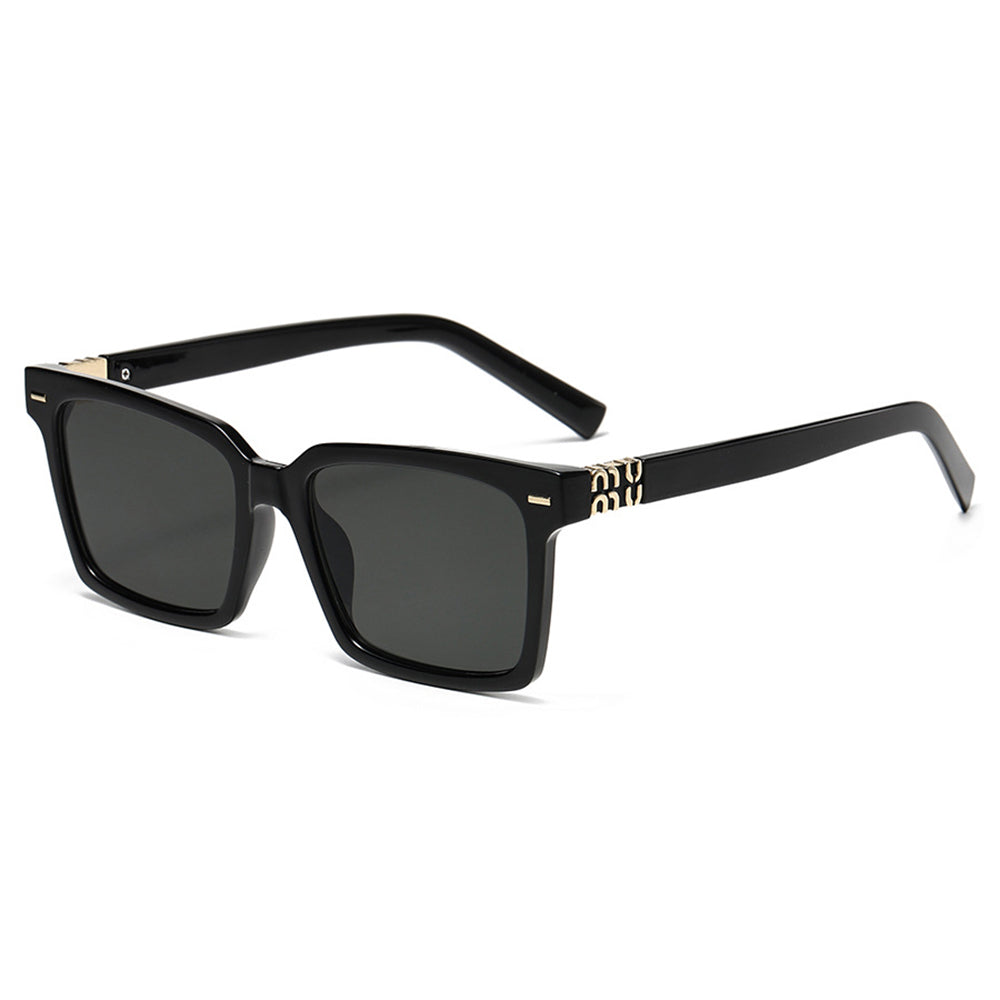 Square Sunglasses with Decorative Metal Temple Detail VK2303