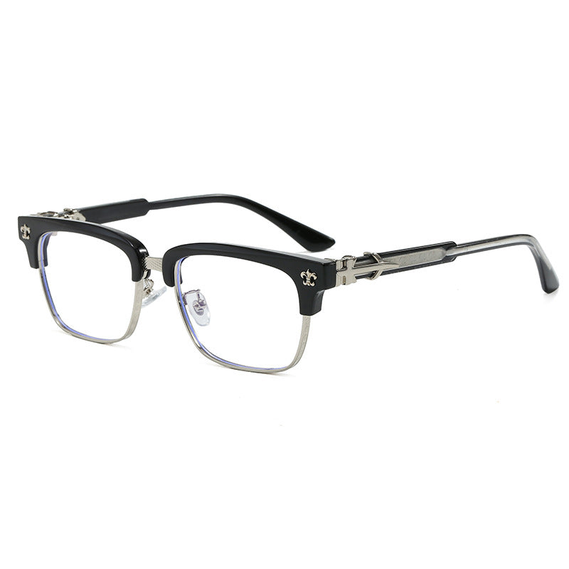 Unisex Business Browline Glasses Blue Light Blocking VK2319