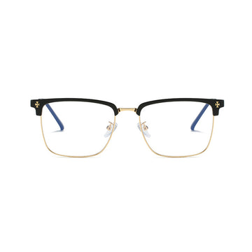 Square Metal Thin Frame Browline Glasses VK2324