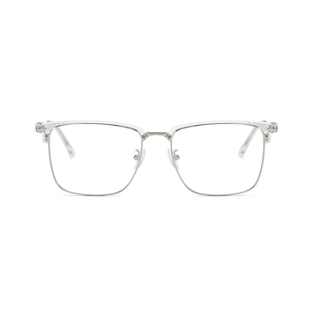 Square Metal Thin Frame Browline Glasses VK2324