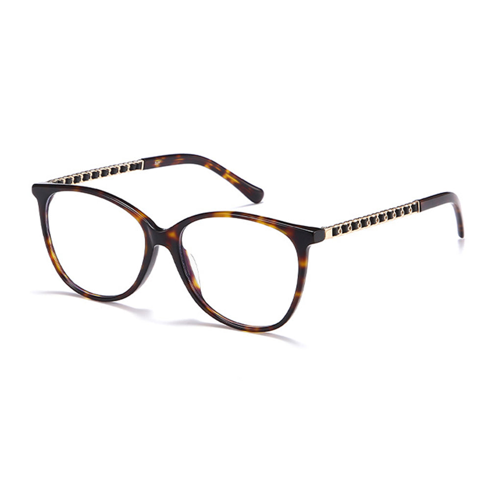 Fashionable Round Acetate Eyeglasses for Women VK2325