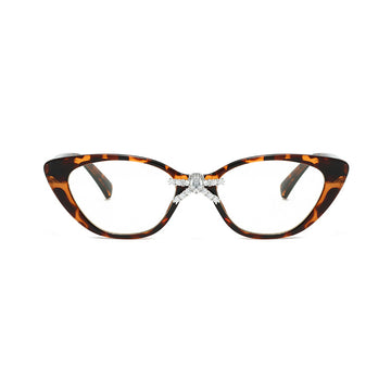Cat Eye Glasses with Crystal Bow Accent VK2332