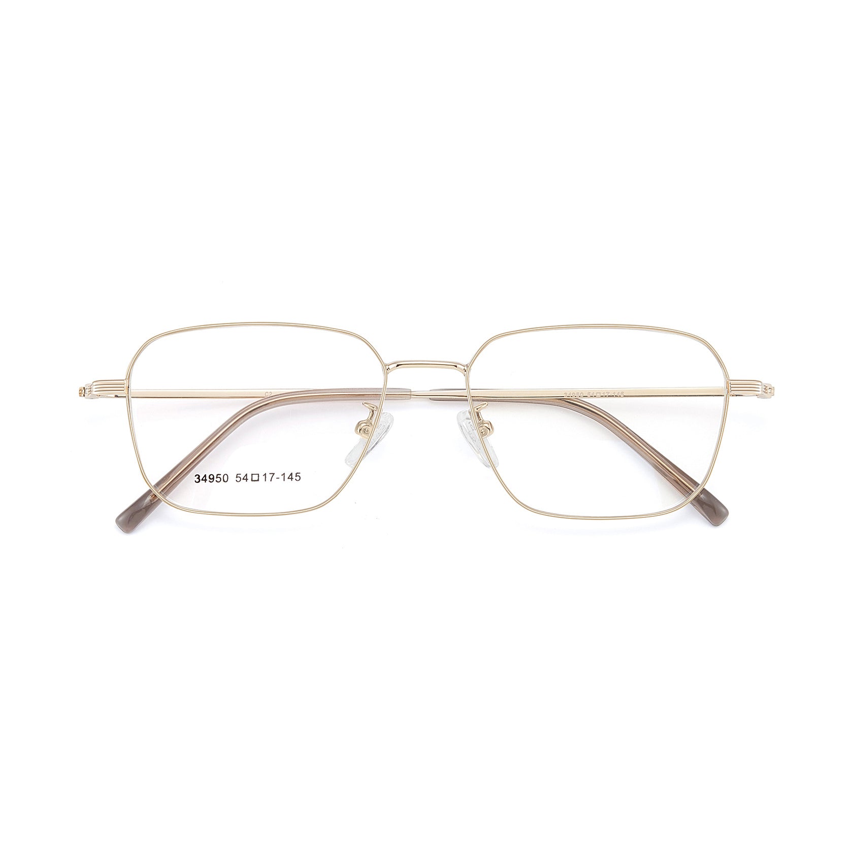 Unisex Rectangular Metal Business Glasses VK2334