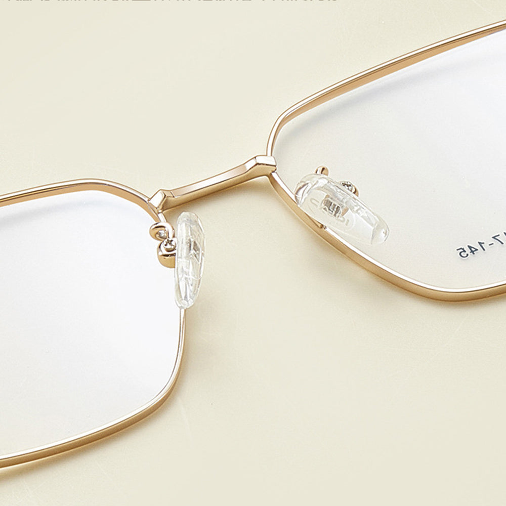 Unisex Rectangular Metal Business Glasses VK2334
