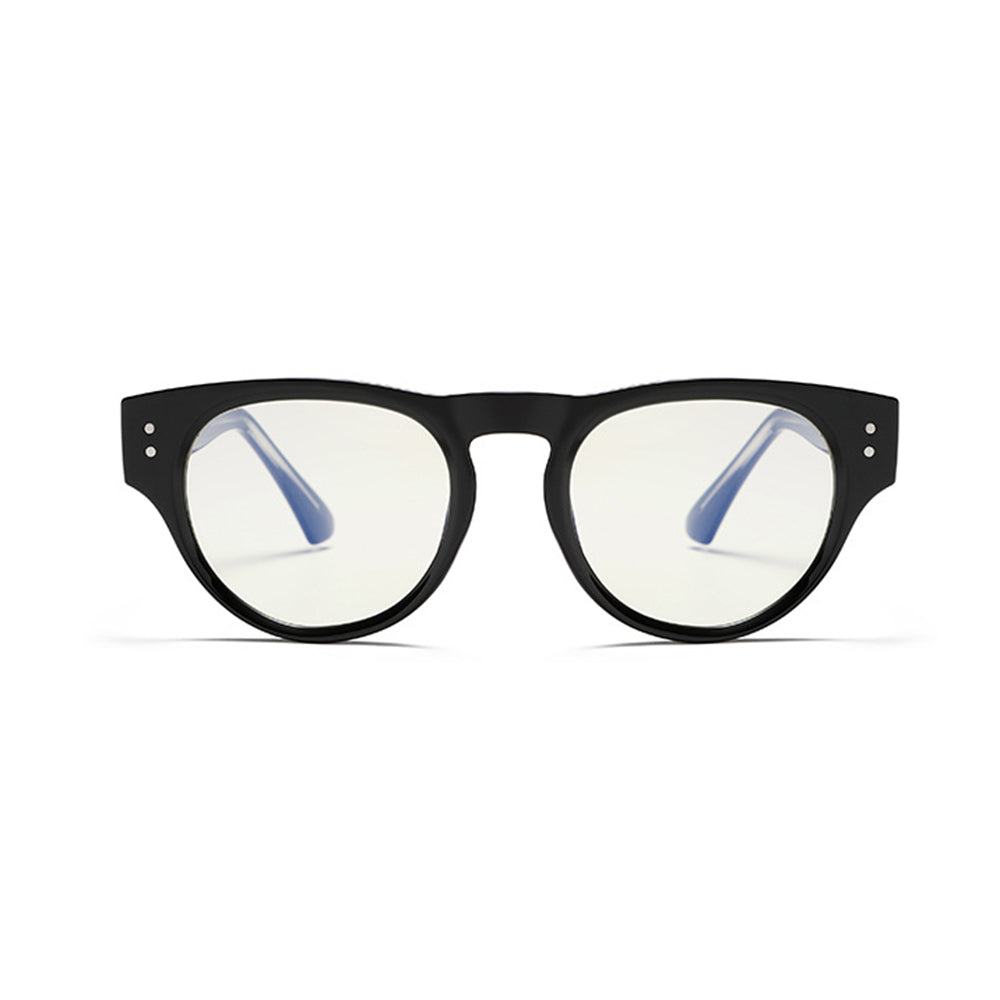 Artistic Round Blue Light Glasses with Thick Temples VK2344