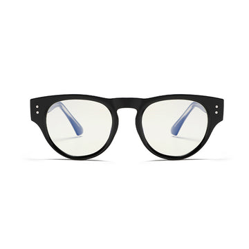 Artistic Round Blue Light Glasses with Thick Temples VK2344