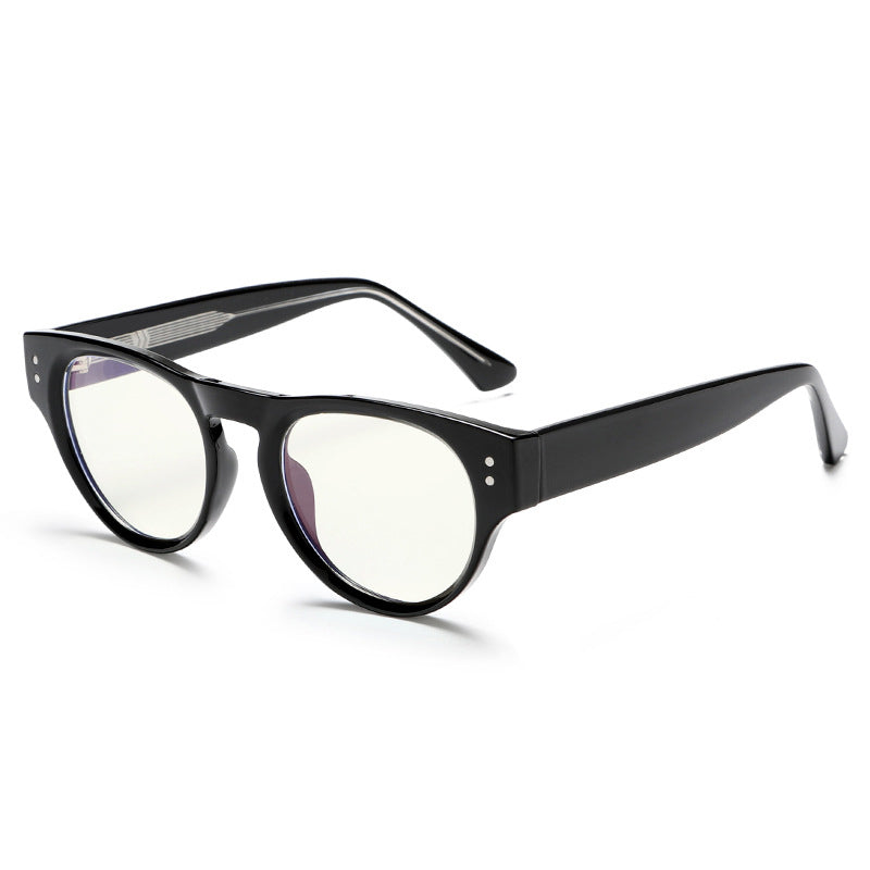 Artistic Round Blue Light Glasses with Thick Temples VK2344