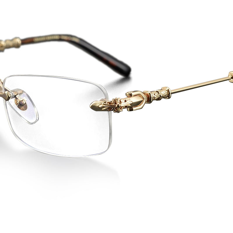 Frameless Metal Blue Light Blocking Reading Glasses VK2346