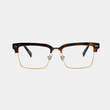 Browline Glasses with Gold Metal Rim VK2348
