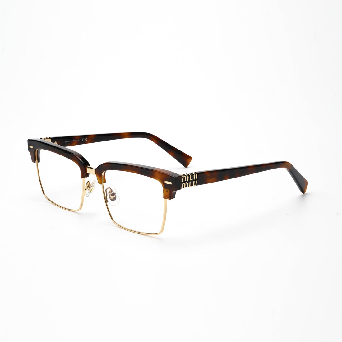 Browline Glasses with Gold Metal Rim VK2348