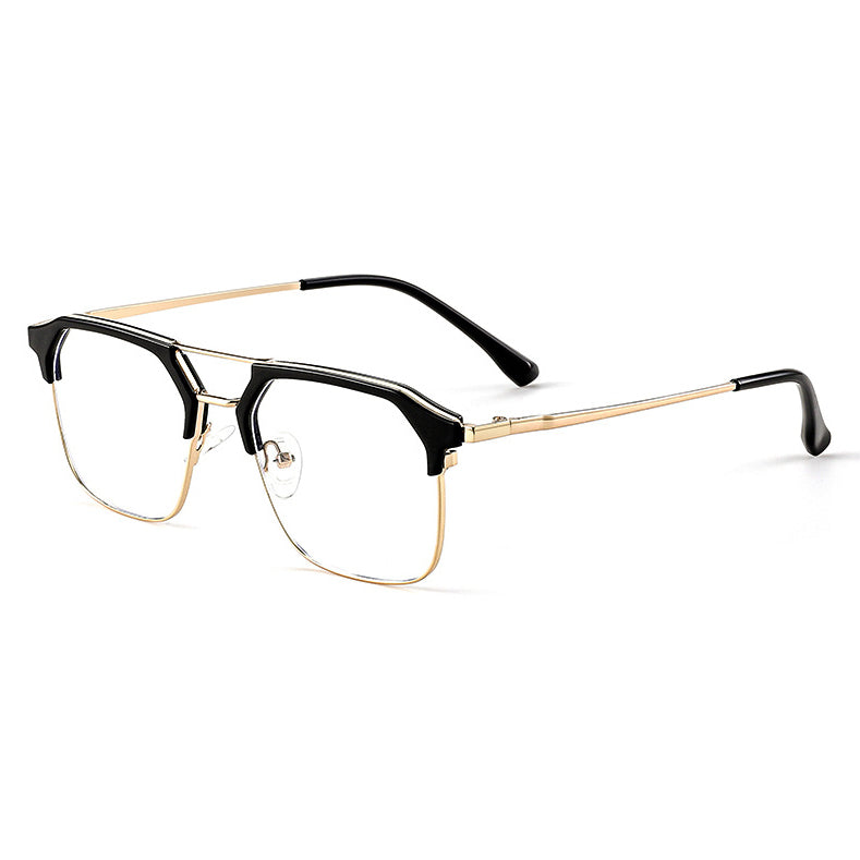 Retro Browline Double-Bridge Business Eyeglasses VK2351