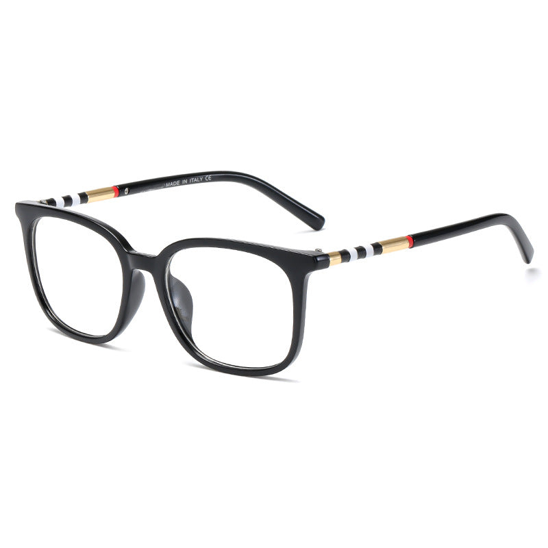 Unisex Rectangle Eyeglasses with Striped Accents VK2363
