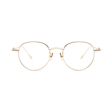 Metal Round Glasses with Star-Inspired Temple Details VK2385