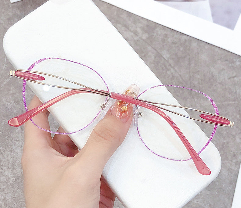 Rimless Cut Lens Glasses with Faceted Edge Detail VK2410