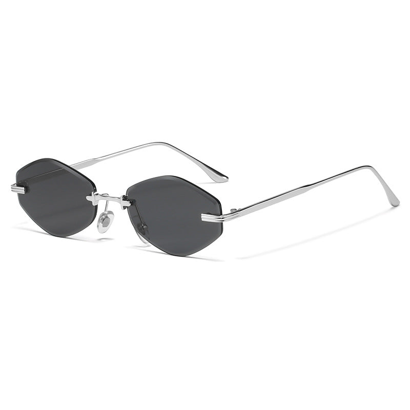 Rimless Diamond-Shaped Metal Glasses VK2412