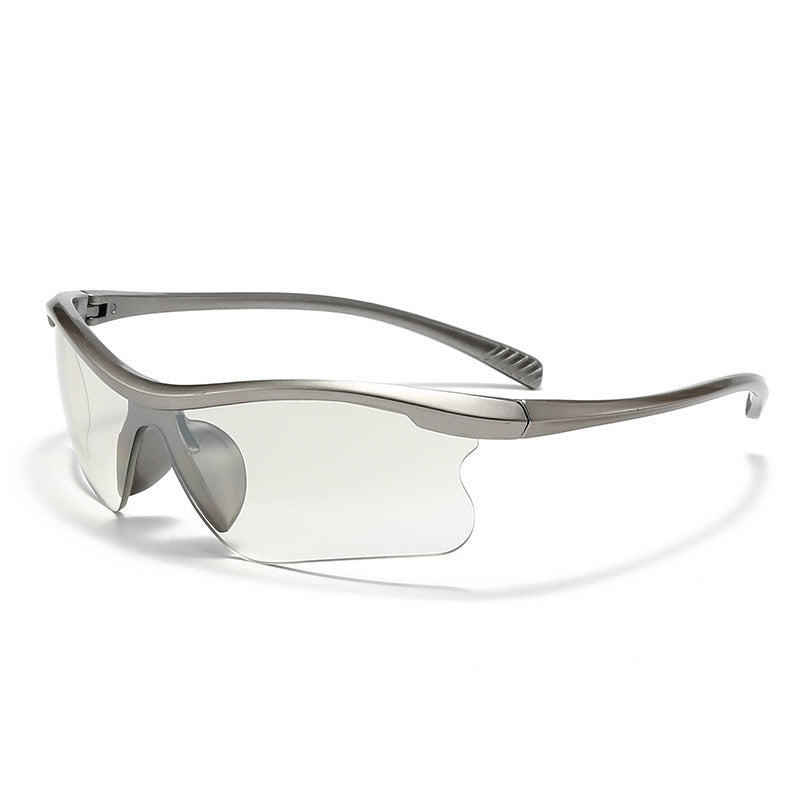 Half-Rim Shield Cycling Sunglasses with Wraparound Lens VK2413