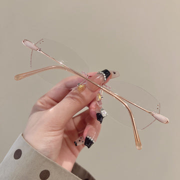 Rimless Cut-Edge Pure Titanium Eyeglasses VK2423