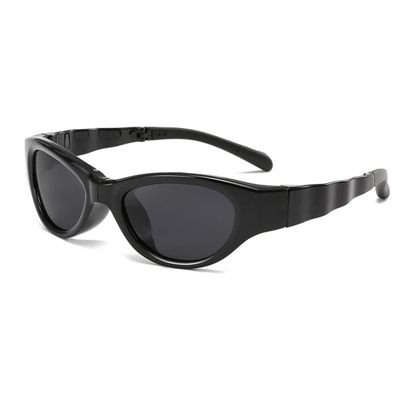 Foldable Wavy Temple Cat-Eye Sunglasses VK2428