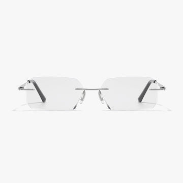 Men's Rimless Cut-Edge Metal Eyeglasses VK2432
