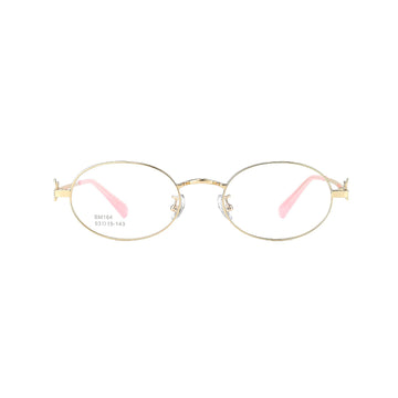 Women's Oval Metal Glasses with Bow Accents VK2452
