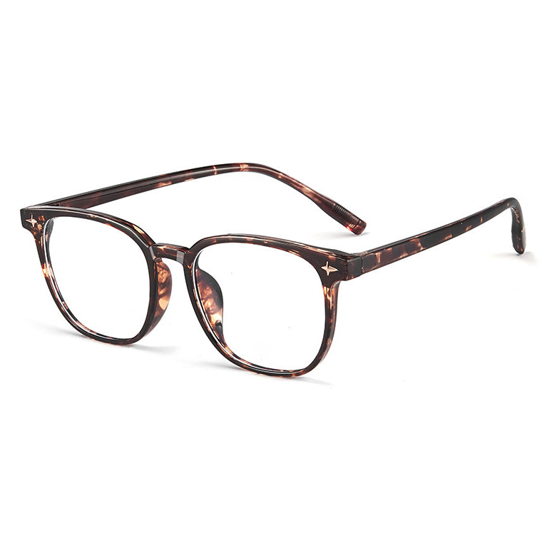 TR Square Eyeglass Frames with Star Metal Accents VK2468