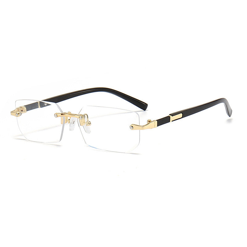 Rimless Cut Edge Eyeglasses for Men Business Style VK2499