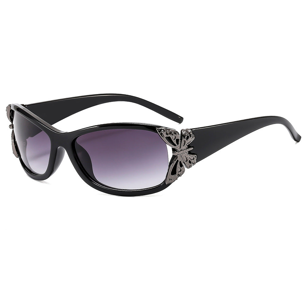 Women's Sunglasses with Butterfly Metal Ornament VK2501