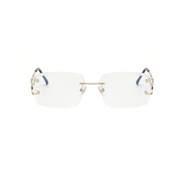Rimless Cut Edge Prescription Eyeglasses VK2507
