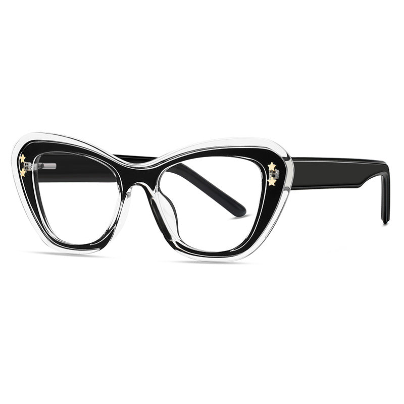Cat Eye Optical Fashion Glasses with Star Decorations for Women VK2537